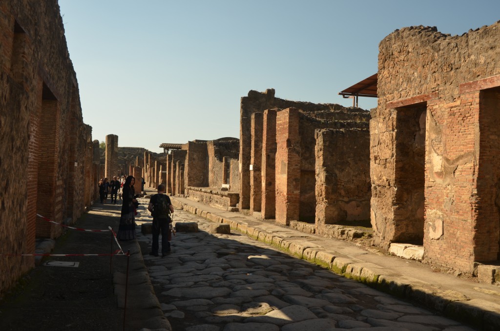 Typical street in Pompeii.