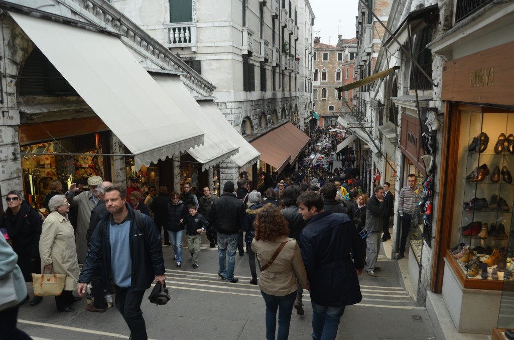 On the eastern end of the Rialto.