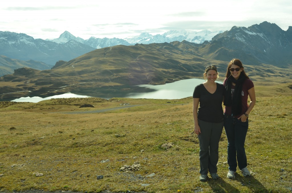 Patricia and I enjoy the view of our hike in Melchsee-Frutt.