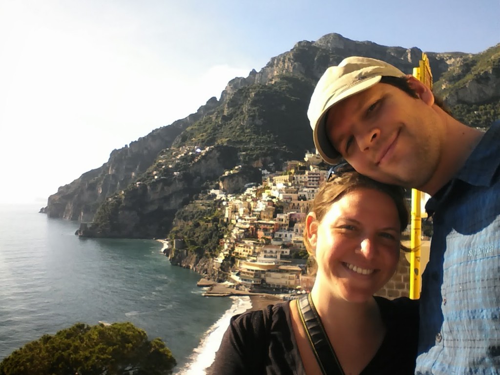 Yours truly with his better half above Positano.