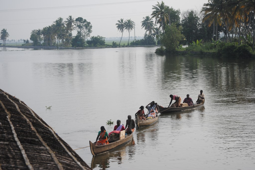 These local villagers were working alongside the river and asked us to give them a lift to their village. When we saw them initially paddling towards our boat, we joked that they were pirates.