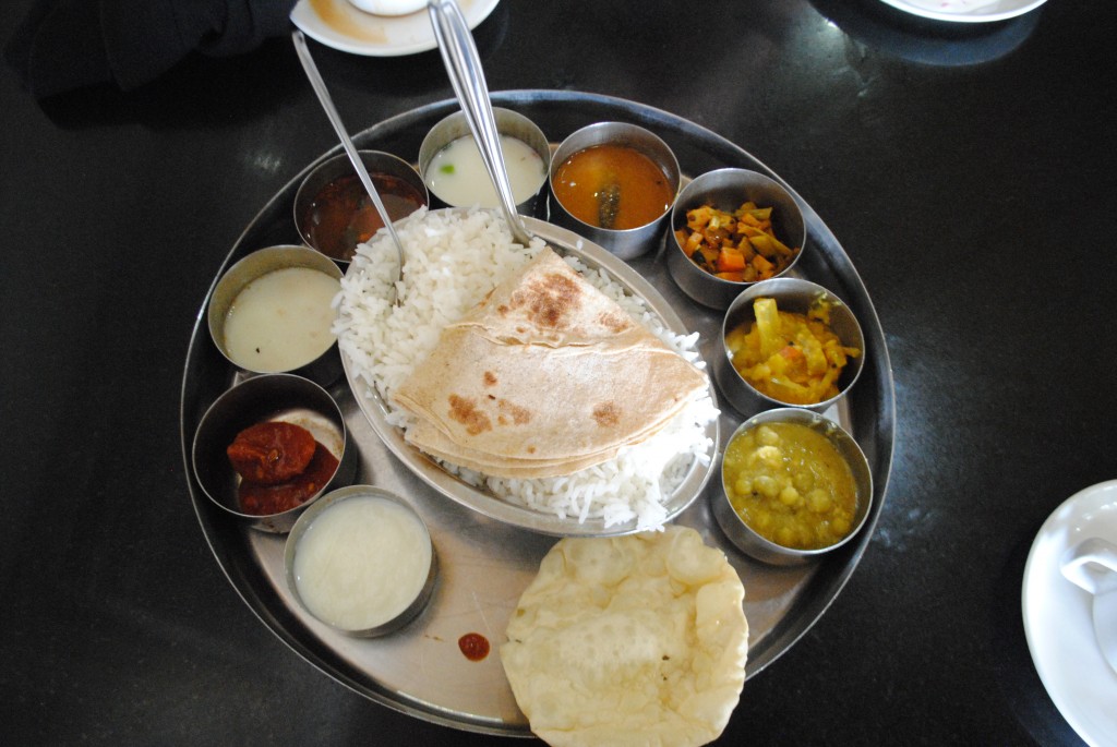 Southern (made up of Southern as opposed to Northern food) thali!