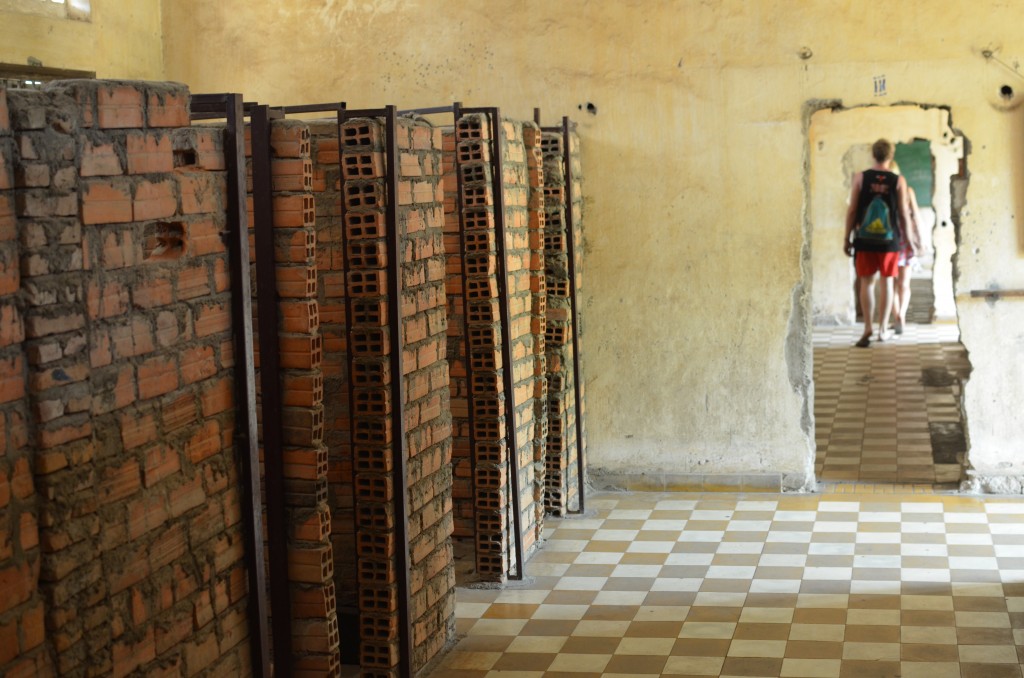 Rows of brick cells.