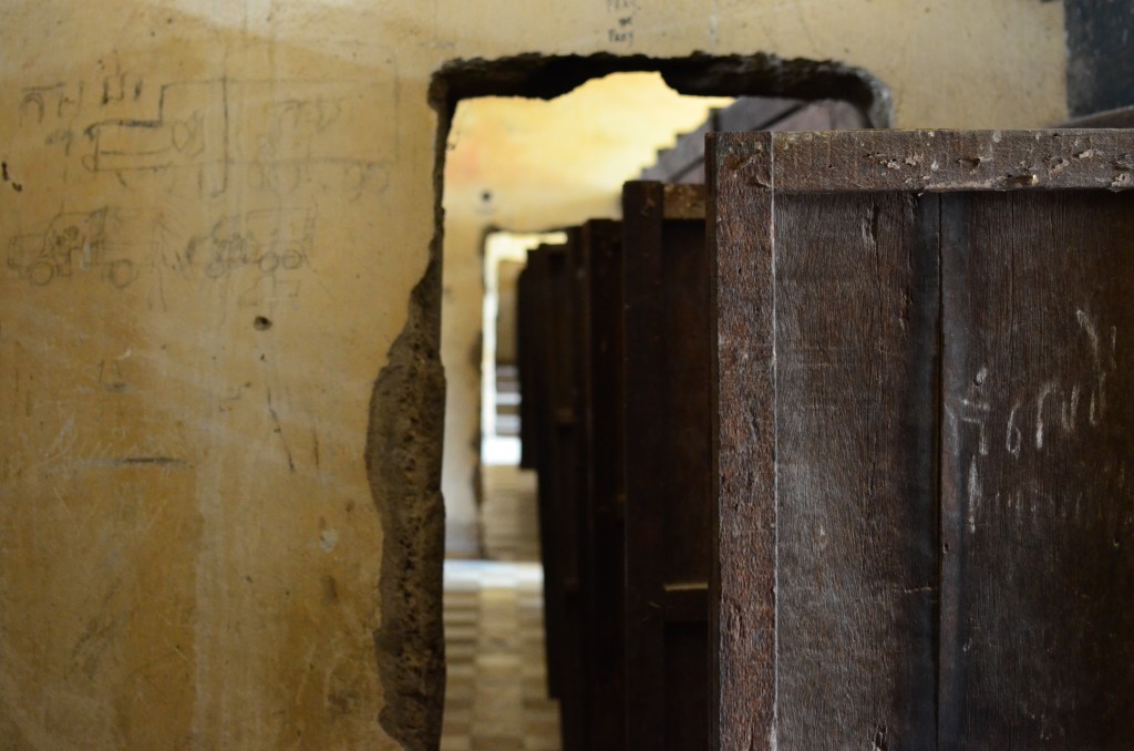 Rows of cell doors.